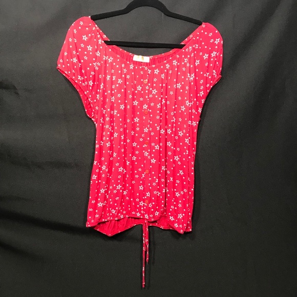 Cute Short Sleeve Shirt Lavish Size Large - Picture 1 of 4